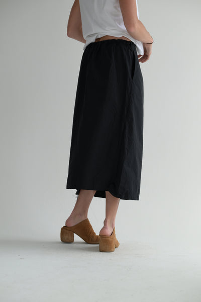 Twisted Skirt Medium Long in Black