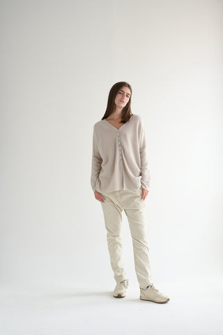 Cashmere Cardigan in Fog