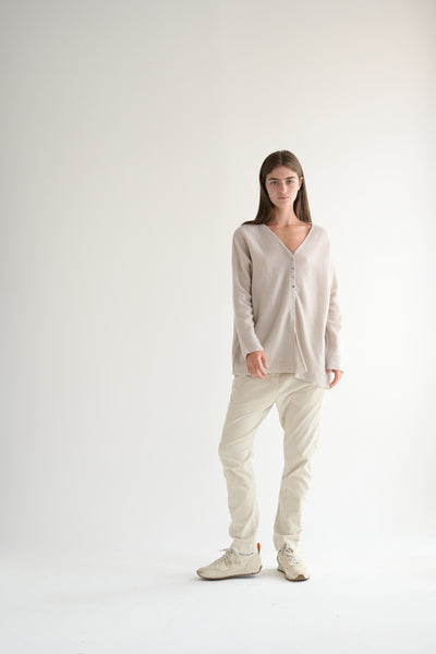 Cashmere Cardigan in Fog