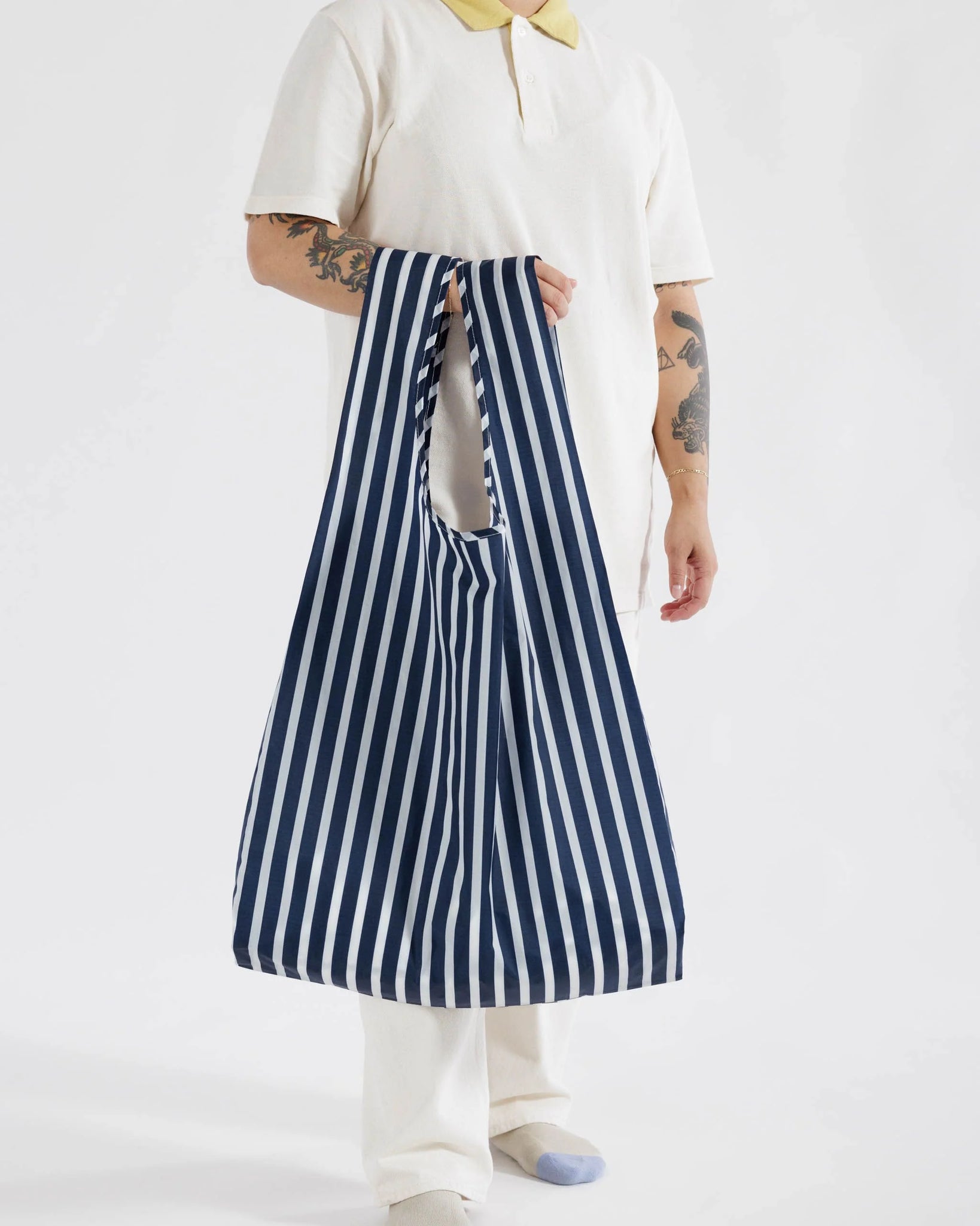 Big Reusable Bag - Navy Stripe