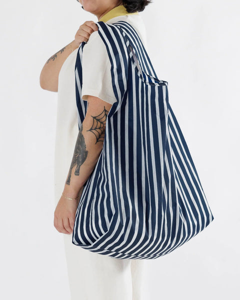 Big Reusable Bag - Navy Stripe