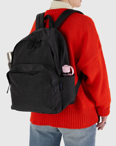 Large Nylon Backpack in Black