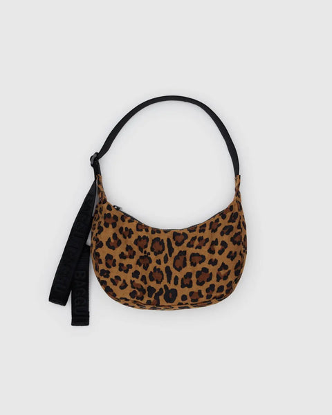 Small Nylon Crescent Bag - Leopard