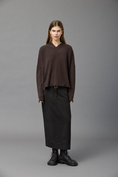 Cashmere Hoodie in Chocolate