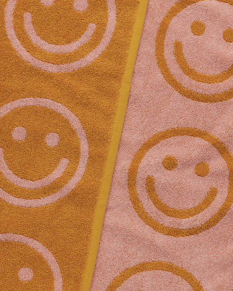 Bath Towel - Merigold Peach Happy