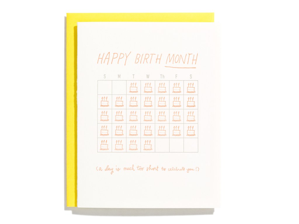 Birthday Card - Birth Month