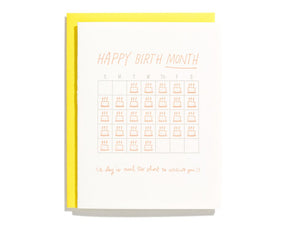 Birthday Card - Birth Month