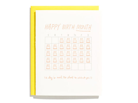 Birthday Card - Birth Month